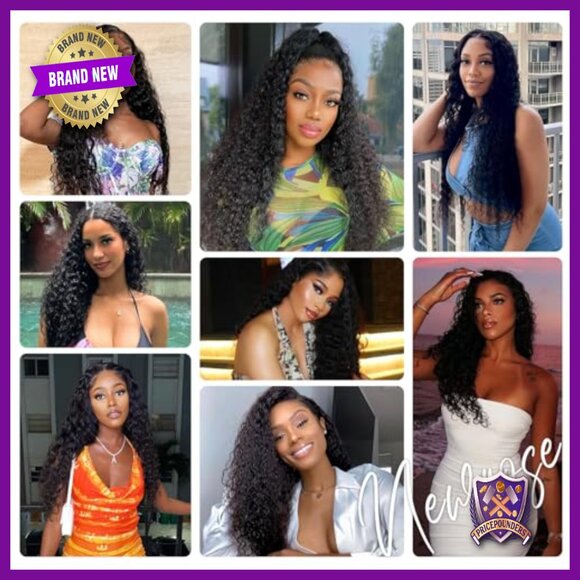 30 Inch Deep Wave Lace Front Wig 15A Raw Virgin Human Hair 250 Density